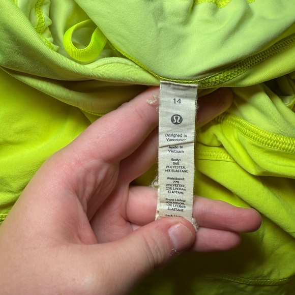 Lululemon Athletica Bright Lime Skirt - Picture 2 of 2
